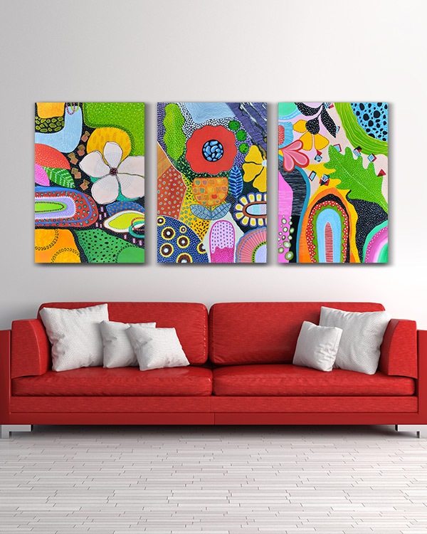 3-Set-Colorful-Decorative-Paintings-red